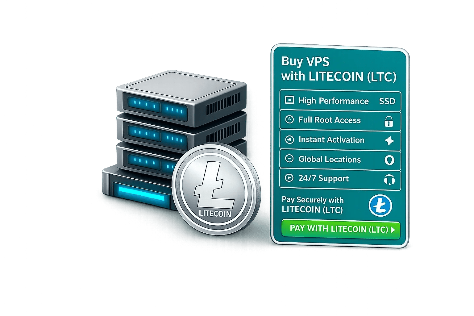 Buy VPS with Litecoin using MonoVM