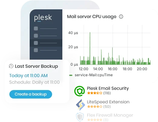 Fully managed VPS hosting with Plesk for businesses
