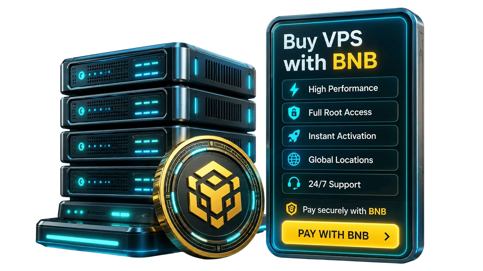 Buy VPS with BNB payment