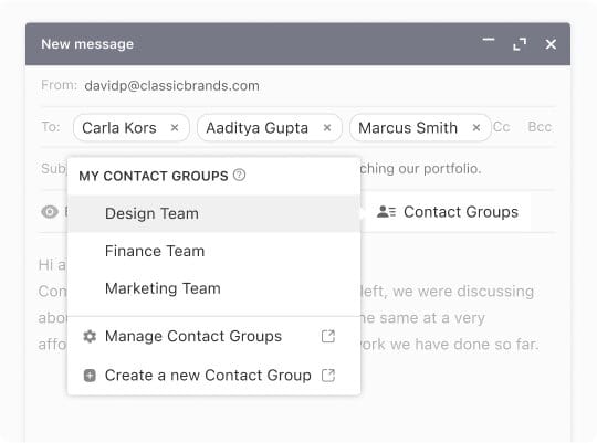 Save time when sending emails