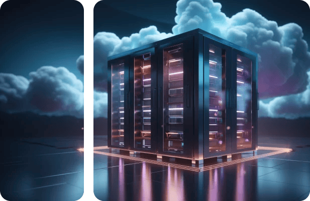 Open VPN server panel showing secure connection and tunneling setup