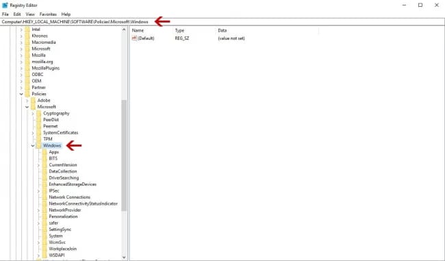 Windows Update Registry Settings