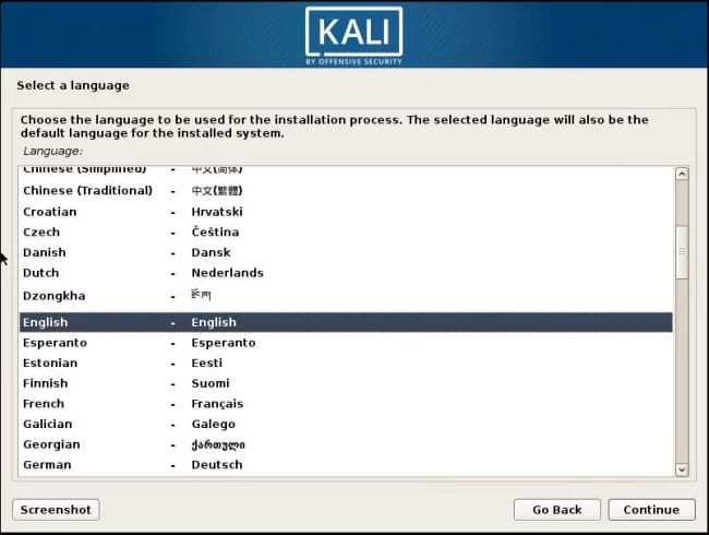 Installing Kali 2