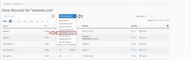 How to create DMARC record on cPanel?