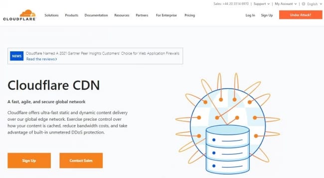Cloudflare CDN Features Cloudflare logo and CDN service overview