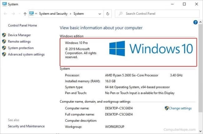 current windows version