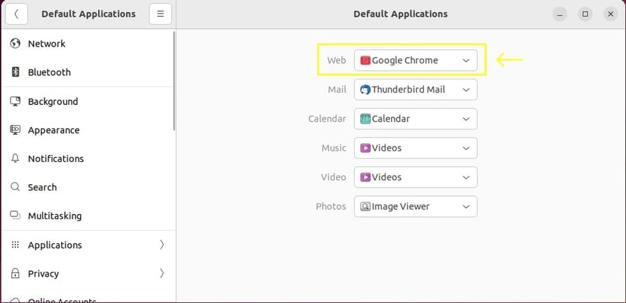 Set Chrome as default