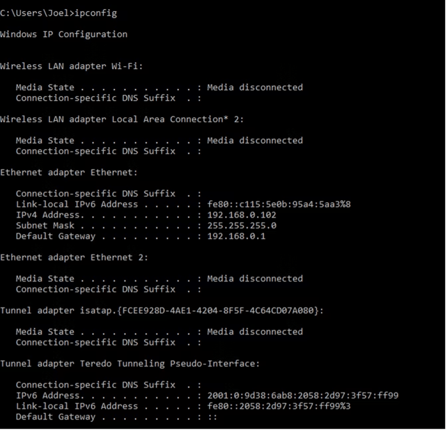 Ipconfig