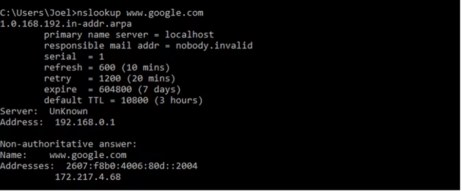 Nslookup