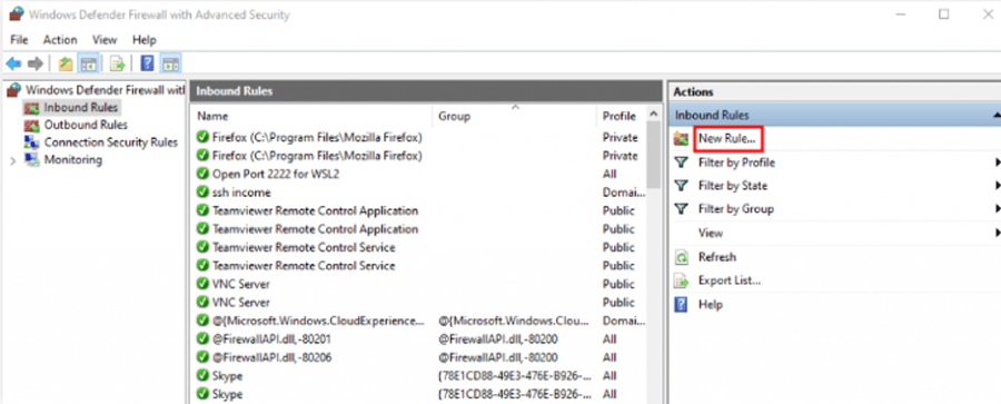 Enable Ports 443 and 8443 on Windows