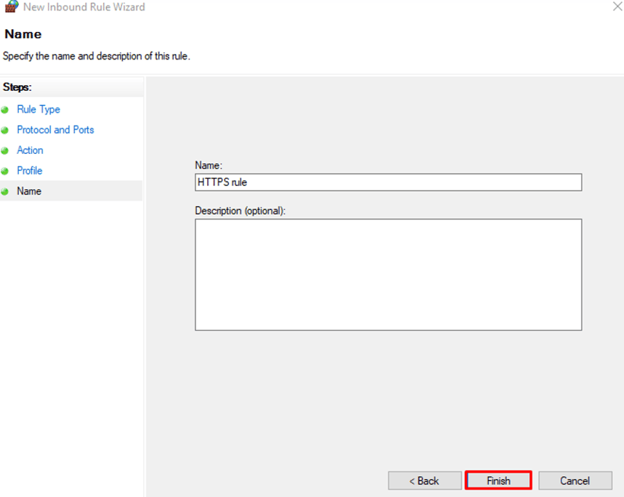 Enable Ports 443 and 8443 on Windows