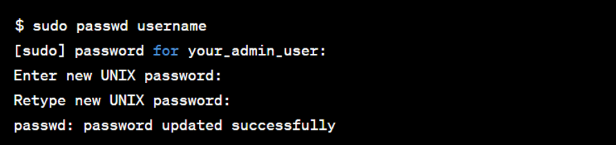 Linux Set User Password Command