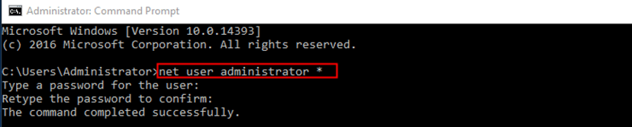 Change password in Remote Desktop using command line