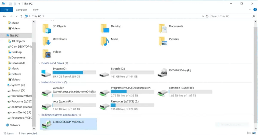 How to copy files with Remote Desktop Connection?