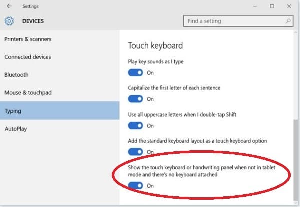 On-Screen Keyboard in Windows 10