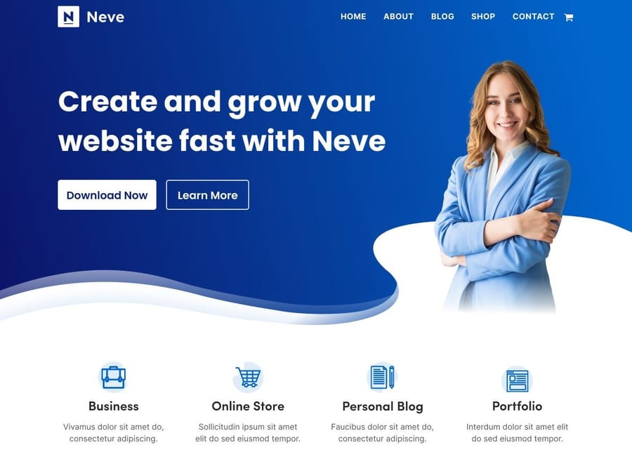 Neve wordpress theme