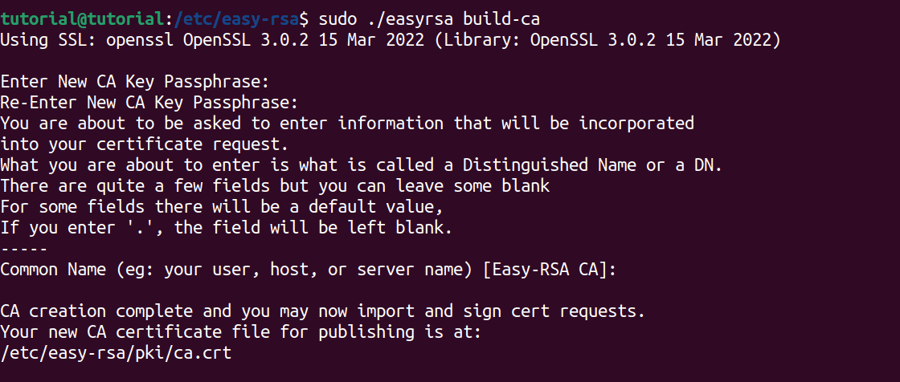 Build Certificate Authority