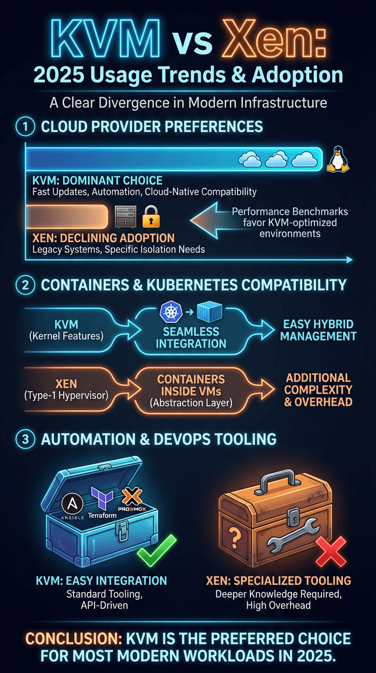 Cloud Usage Trends KVM vs Xen 2025