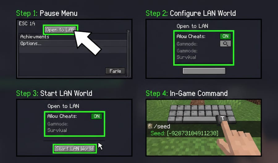 How to Find the Seed of a Minecraft Server? [Seed Search Minecraft]