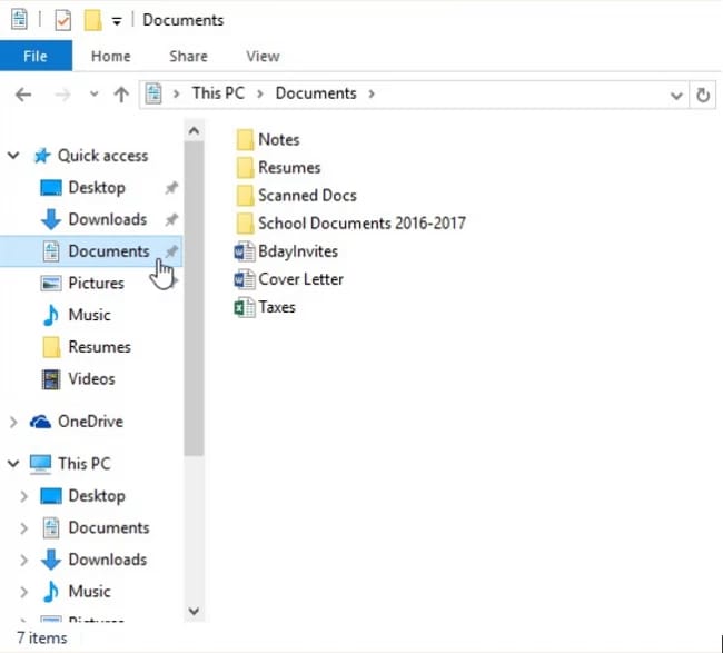 documents folder