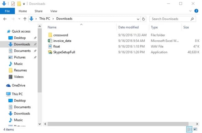 downloads folder