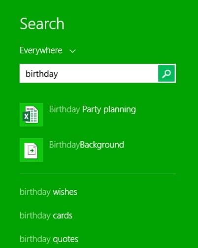search in windows 8