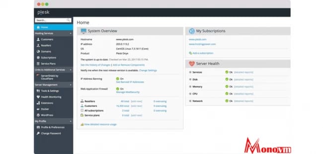 Windows Server Hosting Control Panels plesk