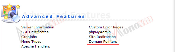 How to create a domain pointer in DirectAdmin