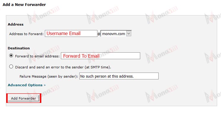 How to create an email forwarder in cPanel