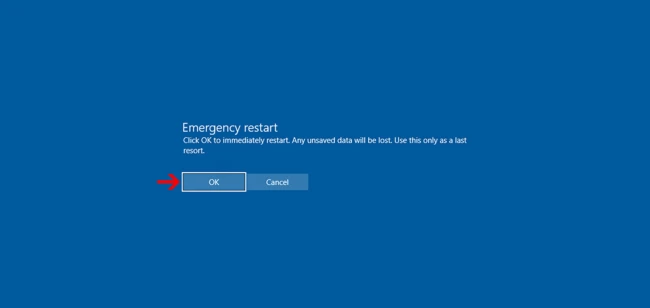 How to Force Windows 10 to Restart, emergency restart