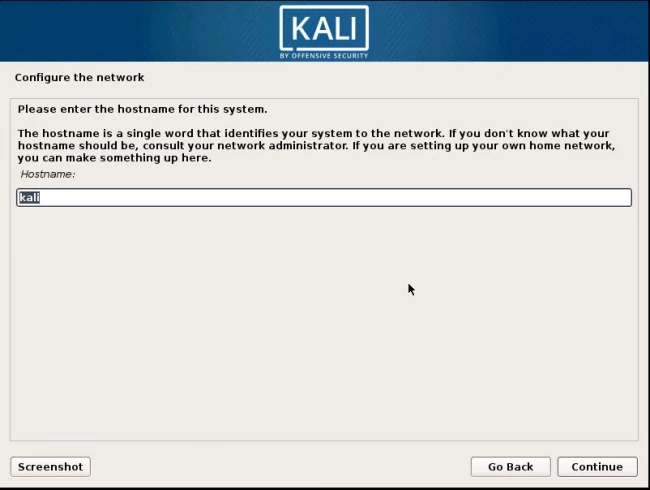 Installing Kali 11