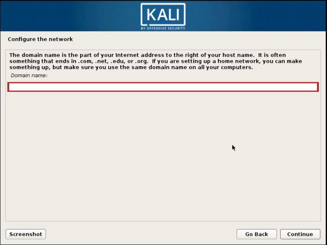 Installing Kali 12