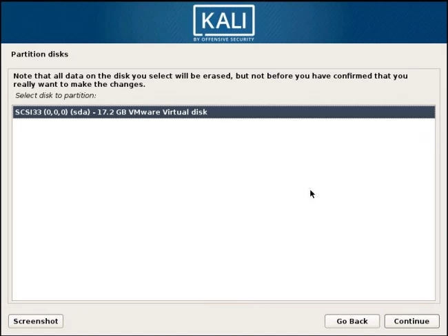 Installing Kali 16