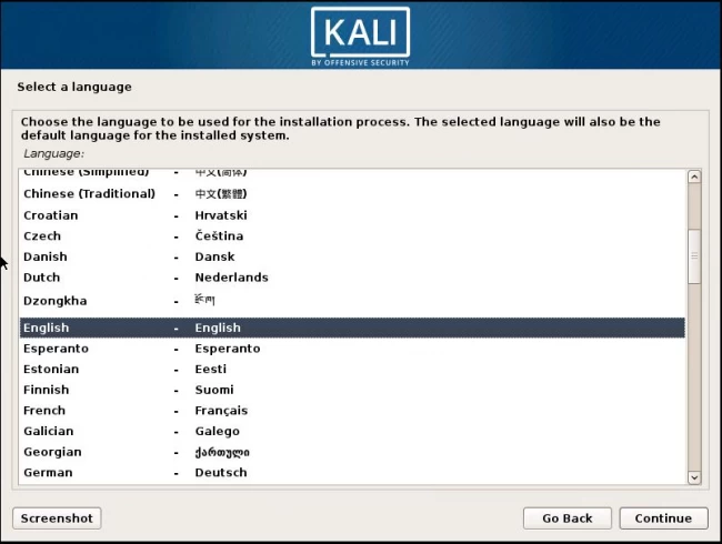 Installing Kali 2