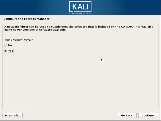 Installing Kali 20