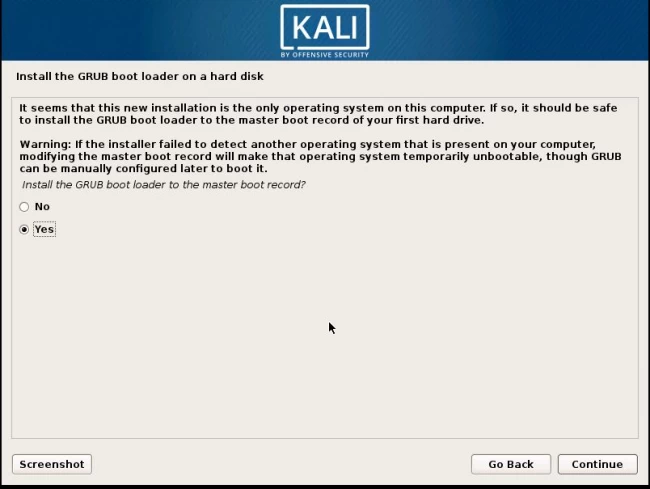 Installing Kali 22