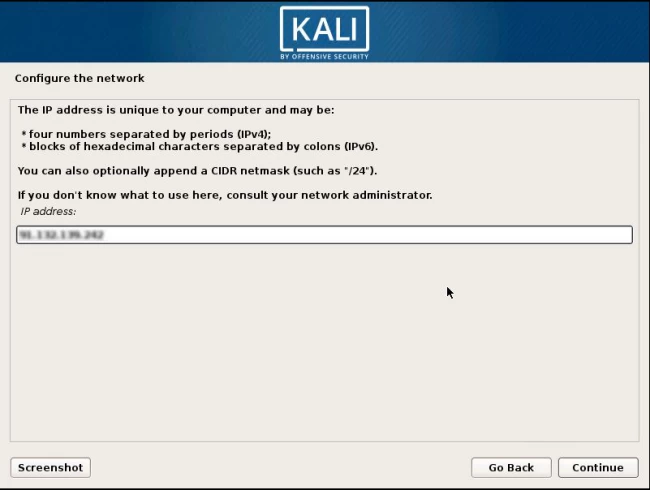 Installing Kali 7