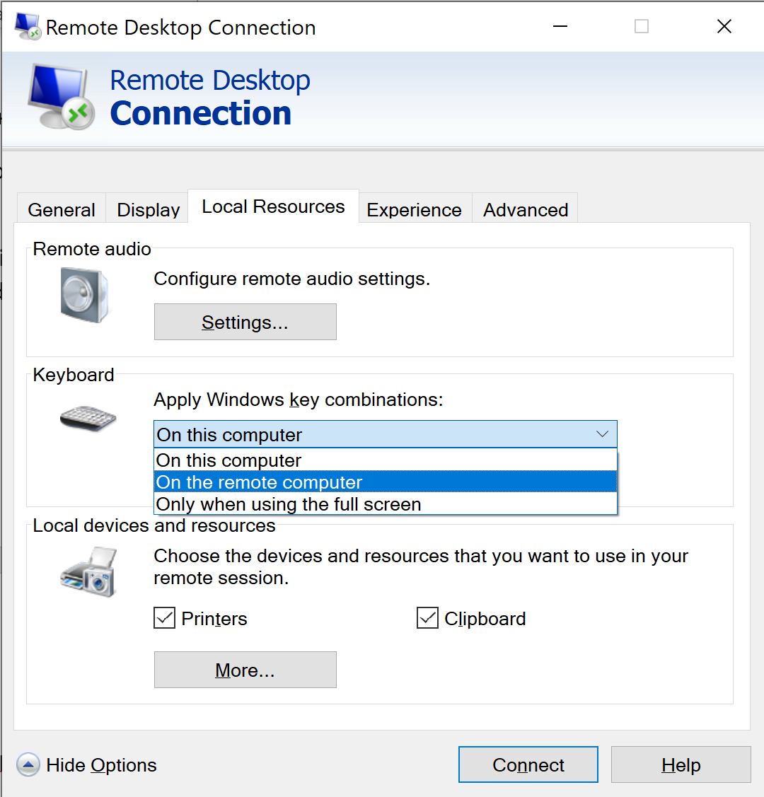 remote desktop manager windows key