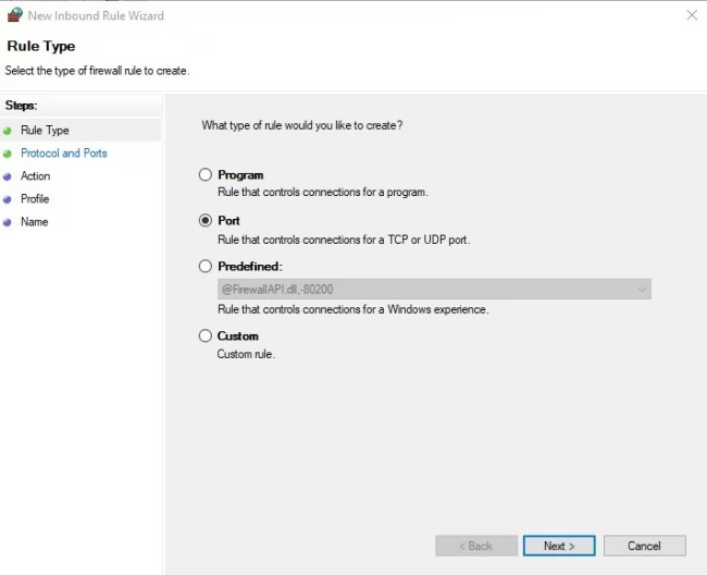 Configure Windows Firewall for Custom RDP Port