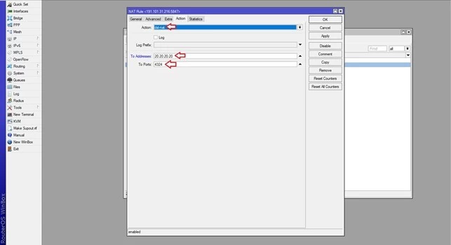 port forward mikrotik