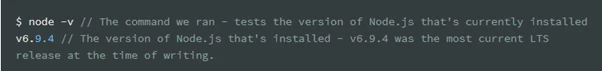 how to get Node Version
