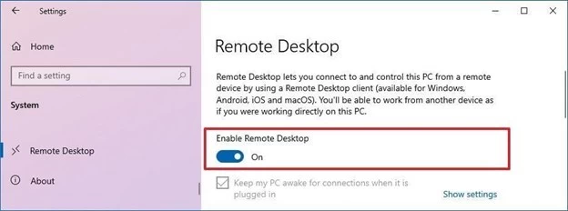 How to Enable Remote Desktop in Windows 10?