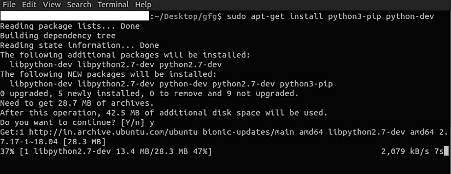 ubuntu pip3 install