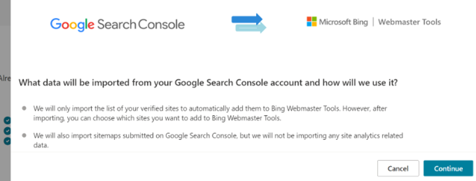 Import Your Website from Google Search Console