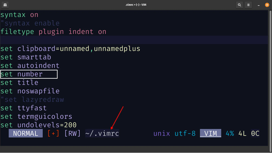 How to show line numbers in Vim?