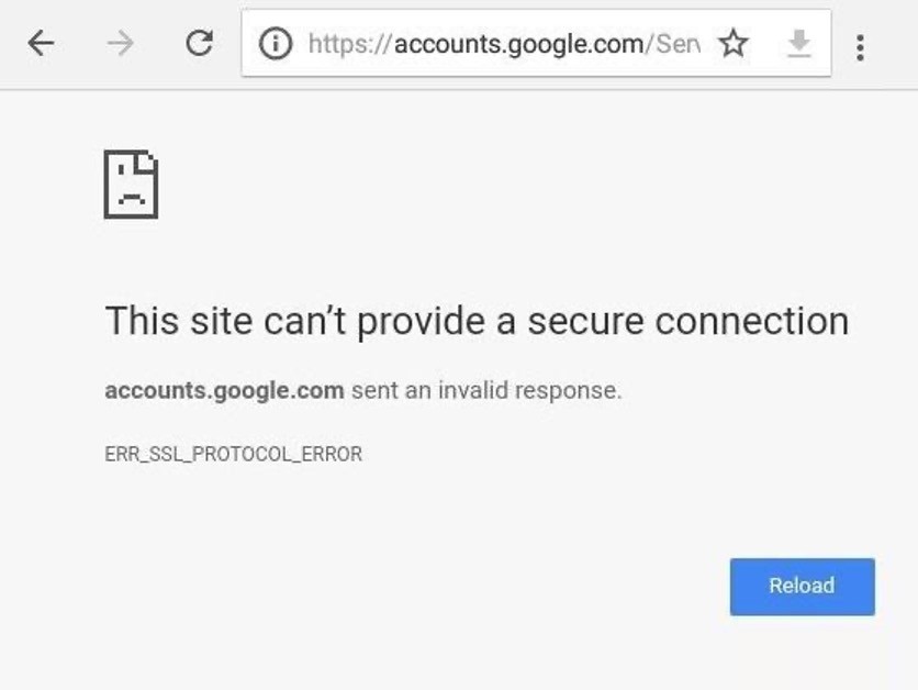 How Different Browsers Display ERR_SSL_PROTOCOL_ERROR 