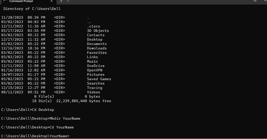 Creating Files Using Windows DOS Commands