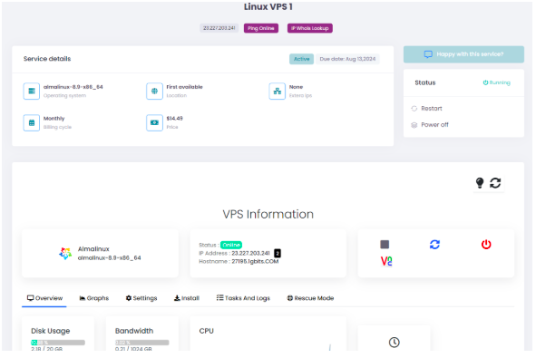 VPS Control Panel