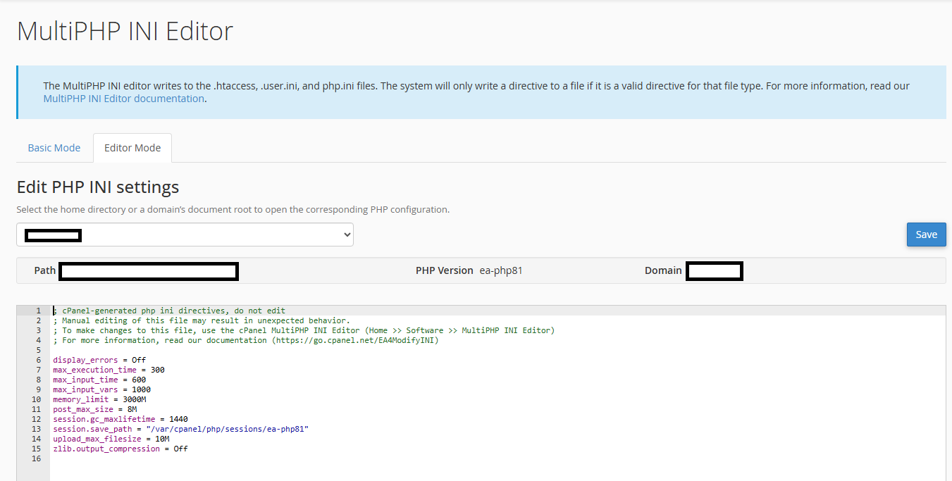 MultiPHP INI Editor