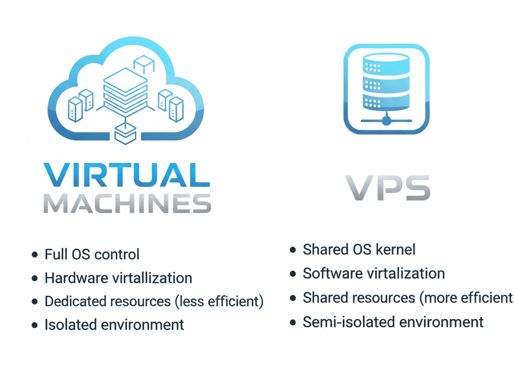 VM vs VPS, Key Differences-min